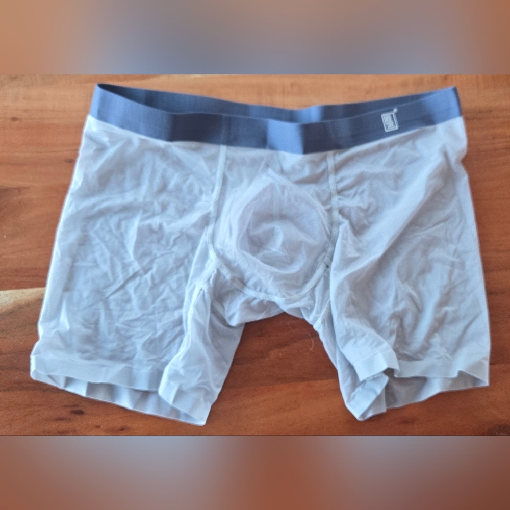 Men's Light Gray Mesh Boxer Briefs